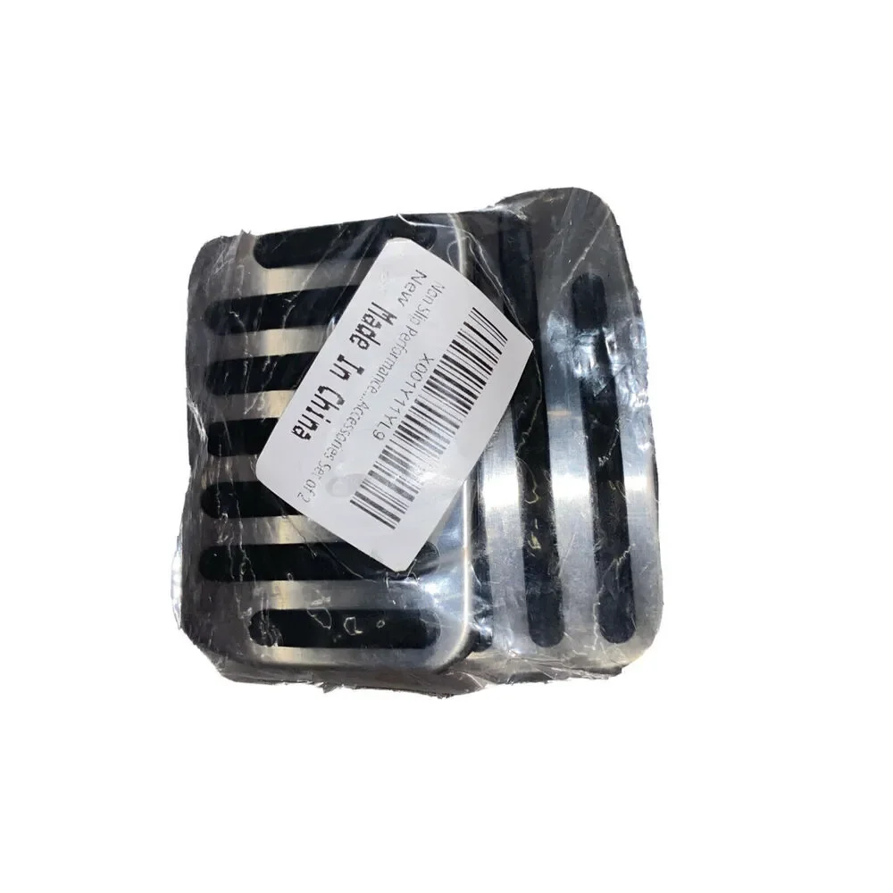 2pc Universal Non-Slip Performance Foot Pedals Pads Auto Aluminum Pedal Covers